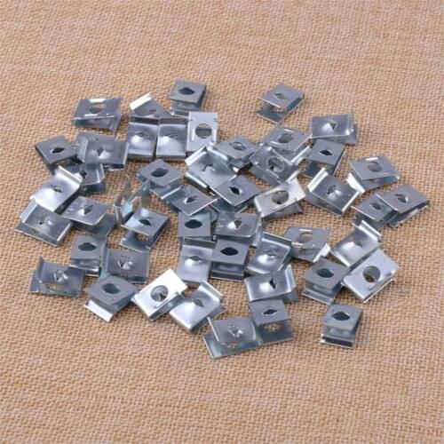 DWCX 50pcs Car Universal Speed Fasteners U Nuts Self Tapping Screw Spire Clip Interior Trim Panels For Motor Vehicles