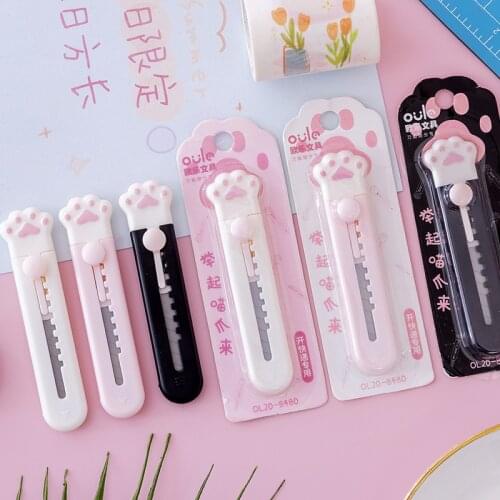Utility Knife Mini Small Cute Cartoon Paper Knife Demolition Express Knife Box Opener Portable Hand Knife for Students