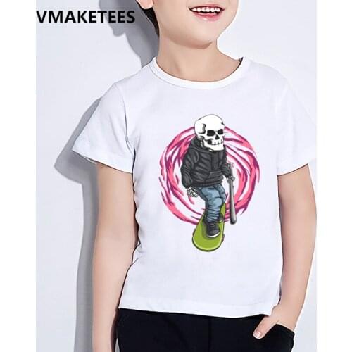 Funny Summer Streetwear Kids T Shirt Kartoon Skateboard Boys Girls T-shirt Childrens Print Tops Casual Fashion Tshirt,YKP110