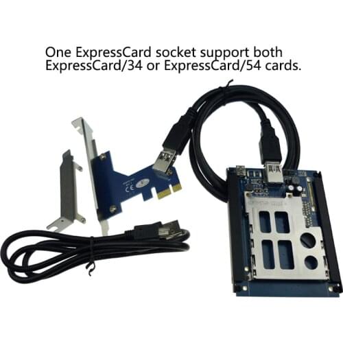 Factory price PCI-e x1 to Expresscard 34mm 54mm Adapter Tester KIT