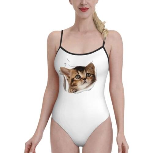 Women 2021 Exotic Bikinis Ocelot Women Swimsuit One-Piece Swimwear Cat lovers Women Beach wear