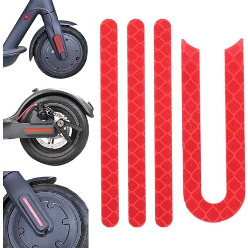 1 Set Front Rear Wheel Tyre Cover Protective Reflective Sticker for Xiaomi M365 Electric Scooter Car Styling