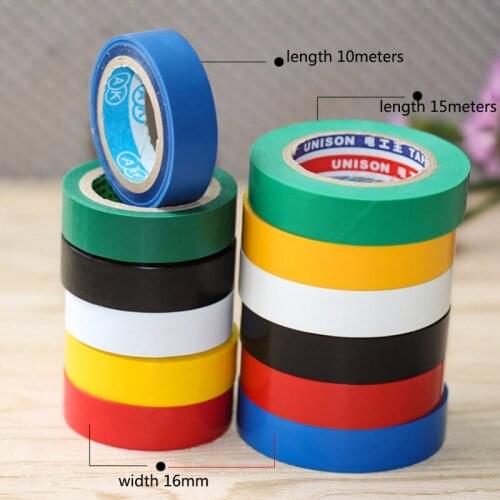 1Roll 10m/15m Electrical insulation tape Waterproof PVC Flame Retardant Adhesive Vinyl Power Insulating Heat Tape DIY RC toys