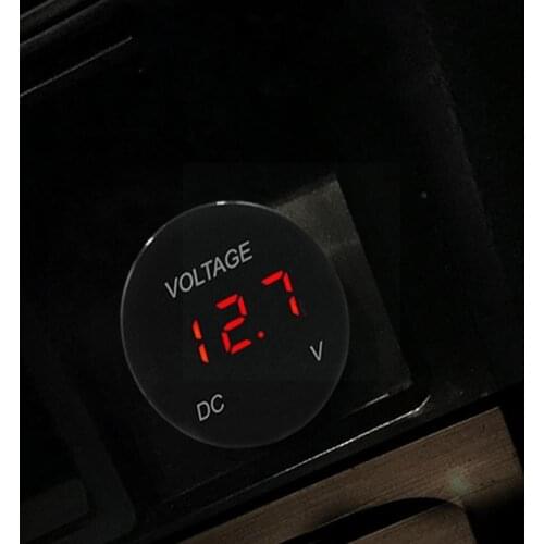 1Pcs LED DC Voltmeter 12V 24V Voltage Meter Car Marine Gauge LED Motorcycle Voltmeter 5Colors Digital Battery Indicator Lig T3T2