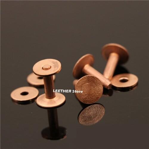 10pcs copper meteorite rivet blank column copper rivet fastening Leather Tool