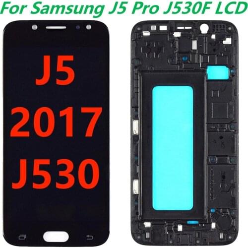 Super AMOLED LCD For Samsung Galaxy J5 2017 LCD With Frame Galaxy J530 J5 Pro SM-J530F Display Touch Screen Panel Assembly