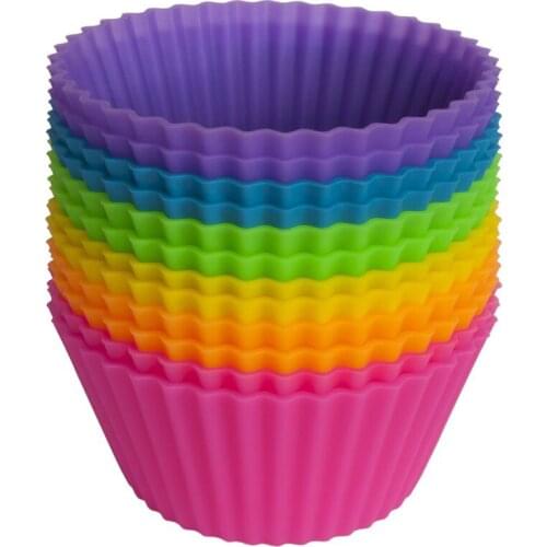 12PCs/ Lot Cake Silicone Pan Shaped 3D Mold Fondant Muffin Cupcake Pumpkin Form Cake Decorating Tools Kitchen Baking Tools