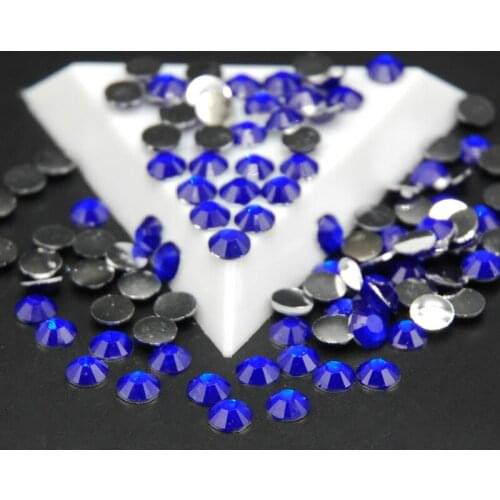 2MM 3MM 4MM 5MM 6.5MM Acrylic Rhinestones Sapphire Color Flat Back Gule On Stones For Scrapbooking crafts Jewelry Accessories