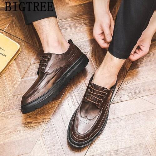 Brogue Shoes Men Formal Designer Shoes Men Classic Brown Dress Coiffeur Luxury Mens Shoes Casual Evening Dress Chaussure Homme