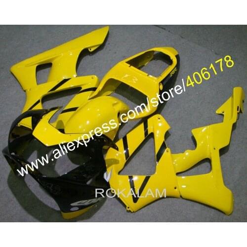 Cheap CBR900RR 929 00 01 Fairing Body Kit For Honda CBR929RR 2000 2001 Yellow Fairings Kit (Injection Molding)