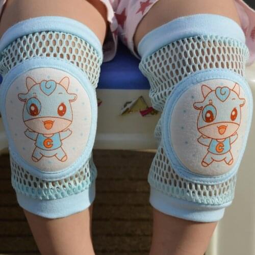 Kids Kneecaps Children For Grils Boys Leg Warmers 0-3Y Cartoon Baby Knee Pads Anti Slip Mesh Cushion Crawling Protector Cotton