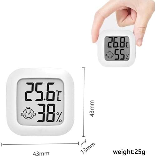 LCD Electronic Digital Temperature Humidity Meter Indoor Outdoor Thermometer Hygrometer Weather Station Clock