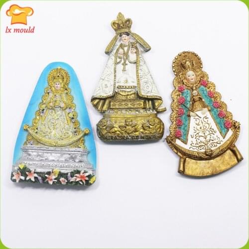 LXYY MOULD Virgin Mary diy silicone mold fondant decorative mold