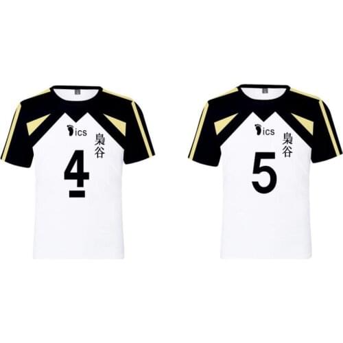 Anime Haikyuu 3D T Shirt Fukurodani Academy Akaashi Keiji Bokuto Koutarou Short Sleeve Funny Tshirt Graphic Tees Cosplay Costume