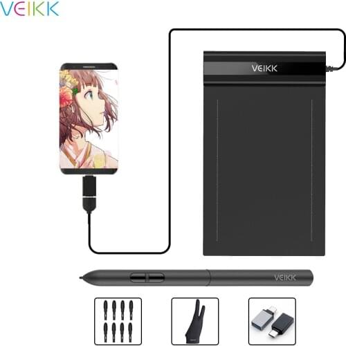 VEIKK S640 Graphics Drawing Tablet 6X4 Inch with free Pen Digital Tablet Online Teaching & Learning for beginner kids