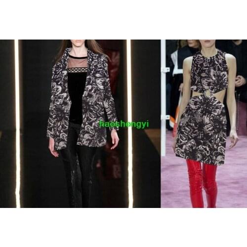 European-style palace style imported noble silk jacquard brocade garment fabric