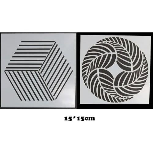 2pc Stencils Leaves DIY Walls Layering Painting Template Scrapbooking Coloring Embossing Album Decor Reusable