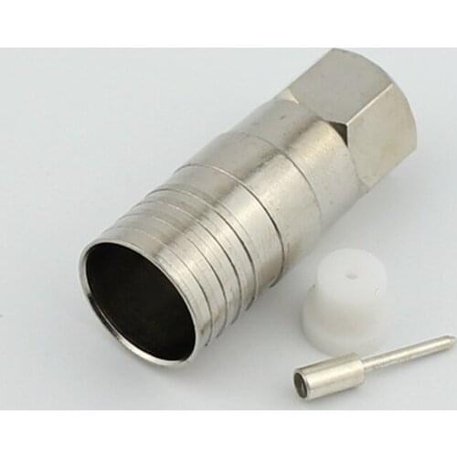 Copper 75-9 Single Shield Wire F type connector for CATV distributor British standard 10pcs/lot