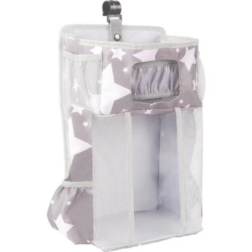 Multifunctional Hanging Diaper Storage Bag Baby Crib Crib Nappy Organizer Mesh Bed Hanging Storage Bag Toy Tote