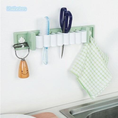 ABS Multifunctional Shelf, Punch-free Paste Type Seamless Wall Mount Kitchenware Storage Rack Kitchen Bathroom Shelves