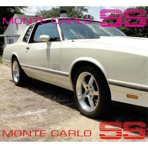 For 1Set/2Pcs SS Monte Carlo 83 84 Chevy Super Sport Deluxe Vinyl Decal Sticker Graphic Kit Car Styling