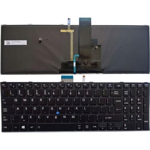 New US laptop keyboard for Toshiba Pro r50-c Tecra a50-c with frame and backlit+trackpoint