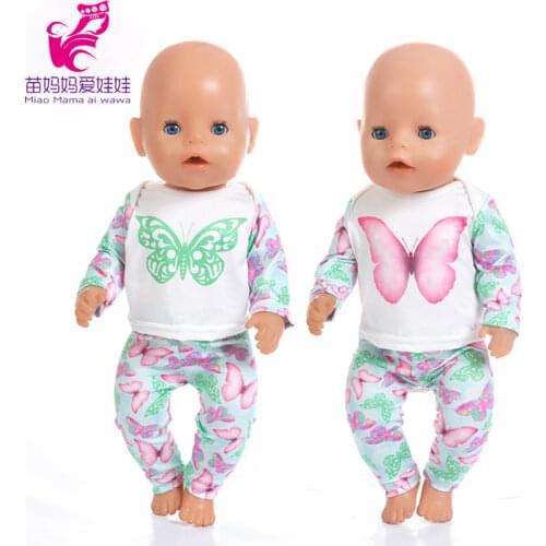 Butterfly Suit Doll Clothes Wear Fit for 17inch 43cm Baby Doll Pajama