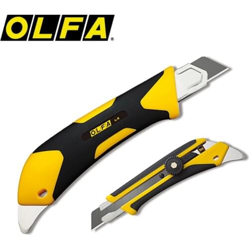 OLFA 192B L-5 X-design 18mm ComfortGrip Series Heavy-duty Cutter Fiberglass-reinforced Utility Knife with Ratchet-lock