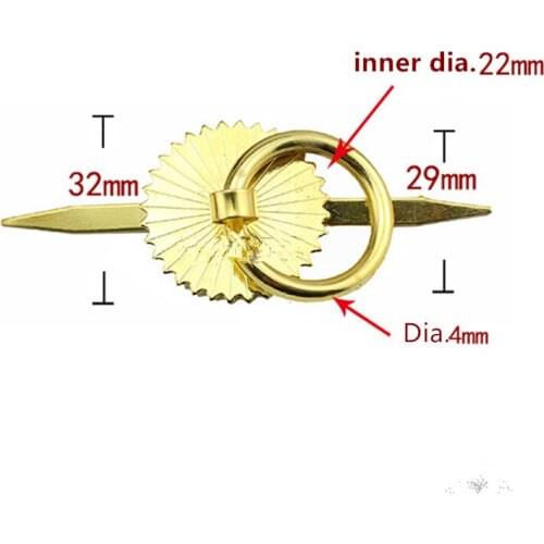 Bulk Antique Yellow/Gold Cabinet Knobs and Handles Furniture Knobs Kitchen Drawer Cupboard Ring Pull Handles Furniture Fittings