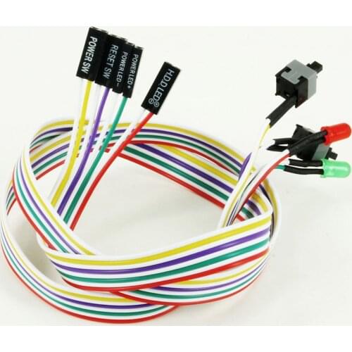 Power Supply I/O Reset Switch PC Motherboard Cable and Button Switch Replace a Broken Power Switch HDD indicator switch power