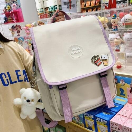 College Students School Bags Female Korean Lovely Girl Backpack Multi-function Single Shoulder Bag Large Capacity Fashion New