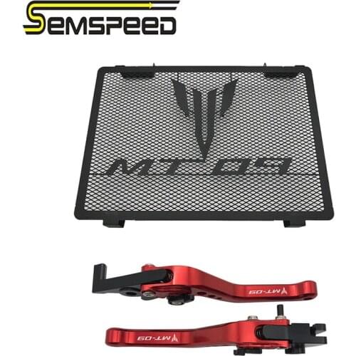 SEMSPEED MT-09 Short Levers Radiator Guard Protector Grille Grill Cover For YAMAHA MT09 MT-09 MT 09 TRACER 2014-2018 2019 2020