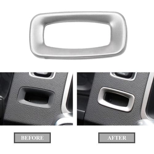 Stainless Steel Sliver Dashboard Keyhole Frame Trim Cover Decorative Sequin For Volvo S60 V60 2012 2013 2014 2015 2016 2017