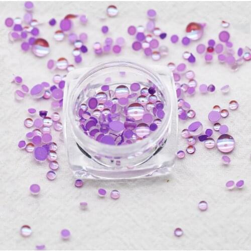 Rhinestones for nails art decorations Macaron Nail flat stone parts stickers Nail Art Round Glass Crystal Transparent Cat Eye Be