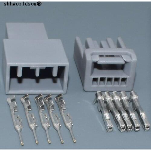 Worldgolden 5 Pin male female MX34005SF1 Auto Window Lifter Sockets Burglar Alarm Connector Female Male For Honda VW