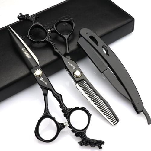 New Japan 440c Hairdresser 6 Inch Professional Hairdressing Scissors Sharonds Salon Hairdressing Scissors Cut Thinning Scissors