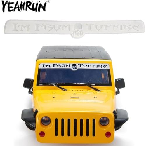 YEAHRUN RC Car Metal Stickers Decals TOPFIRE Logo Windshield Sticker 12x150mm RC Climbing Car Decoration Parts