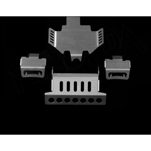 4pcs Metal Chassis Armor Axle Stainless Steel Protector Plate for 1/10 RC Crawler Traxxas TRX-4 Upgrade Parts