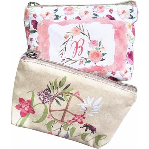 M058 Women Purses Cartoon Lovely Shallow Elephant Deer Bear Varied Soft Fabric Lined Coin Card Bag