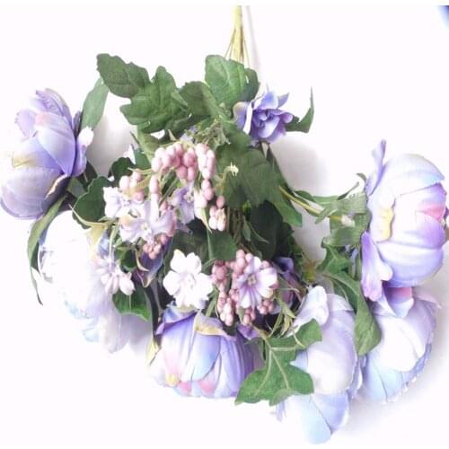 HAXIXINJING 1 Branch Charming Floral Artificial Silk Rose Flowers Home Decorative Cheristams Gift Display Decoration Flower