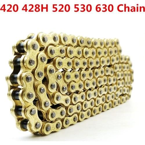 1PCS Wholesale High Quality Gold Color 428HO 520HO 525HO 530HO O-Ring Motorcycle Chain