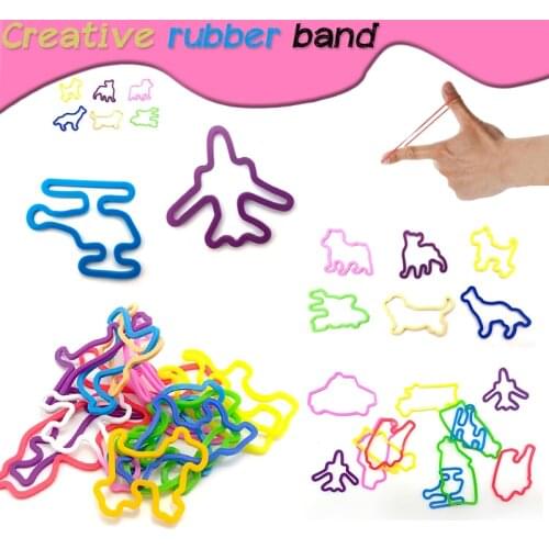 Silicone rubber band childrens fun game DIY silicone hand strap hair creative animal rubber band toy