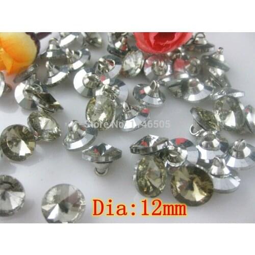 100pcs/lot New Crystal buckle Pack Diamond Button pull buckle 12mm Rhinestone Sofa clothes accessories crafts botoes scrapbook