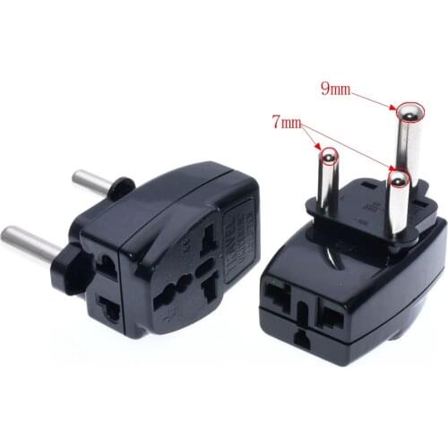 2 in 1 Type M Large 15 amp BS 546, 2 Port Multi Outlet Black Color 1 TO 3 EU AU USA PLUG 16A South Africa Travel Adapte 250V 16A