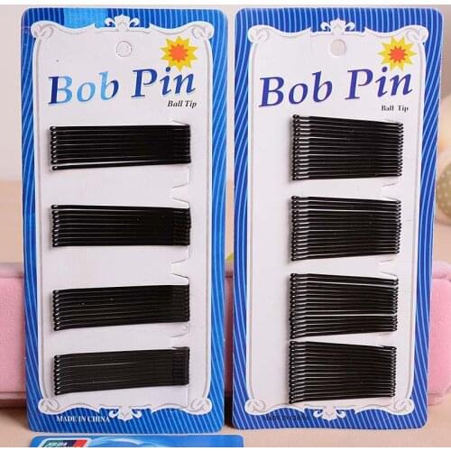 20 Blue Card Steel Wire Hair Clip Black One Word Clip Head Jewelry Fine Hair Clip Small Hair Pin Wire Edge Clip