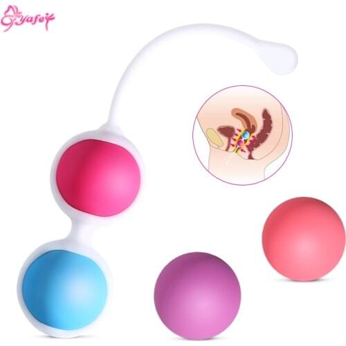 4pcs/set Medical Silicone Kegel Balls Vaginal Ball for Vagina Tighten Exercise Ben Wa Balls Geisha Ball Sex Toys for Women
