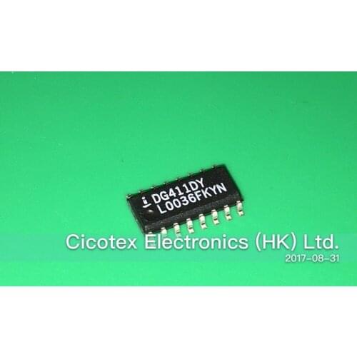 5pcs/lot DG411DY-T1-E3 SOP16 IC SWITCH QUAD SPST 16SOIC