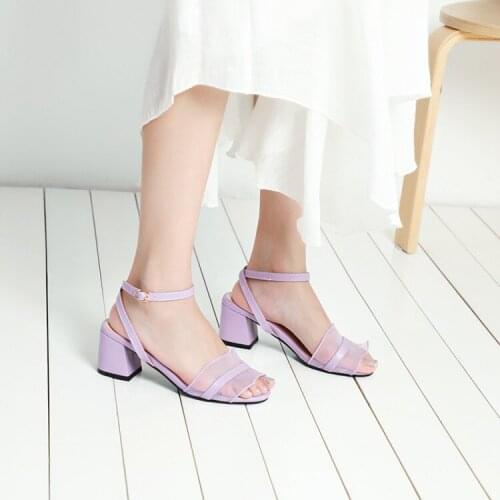 WHITE FLAT SANDALS lady high heel fairy coarse heel 2020 new small heel shoes French Roman shoes