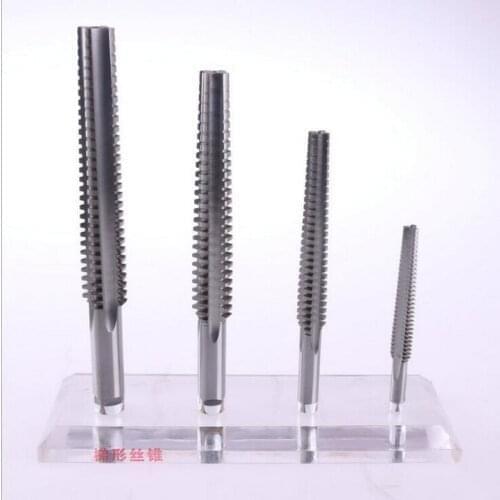 Free shipping of 1PC HSS6542 made TR ladder tap Tr8*1.0/1.5/2.0/3.0 trapezoidal thread taps for steel metal workpieces thread