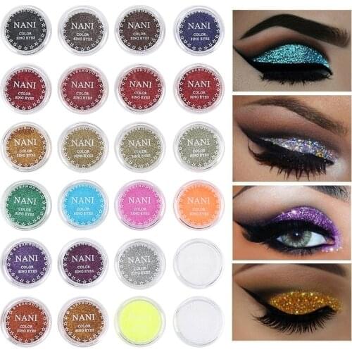 Makeup Eyes Glitter Eyeshadow Powder 24 Color Eyes Palette Maquillaje Paleta Eyes Shimmer Powder Festival Glitters Body TSLM1